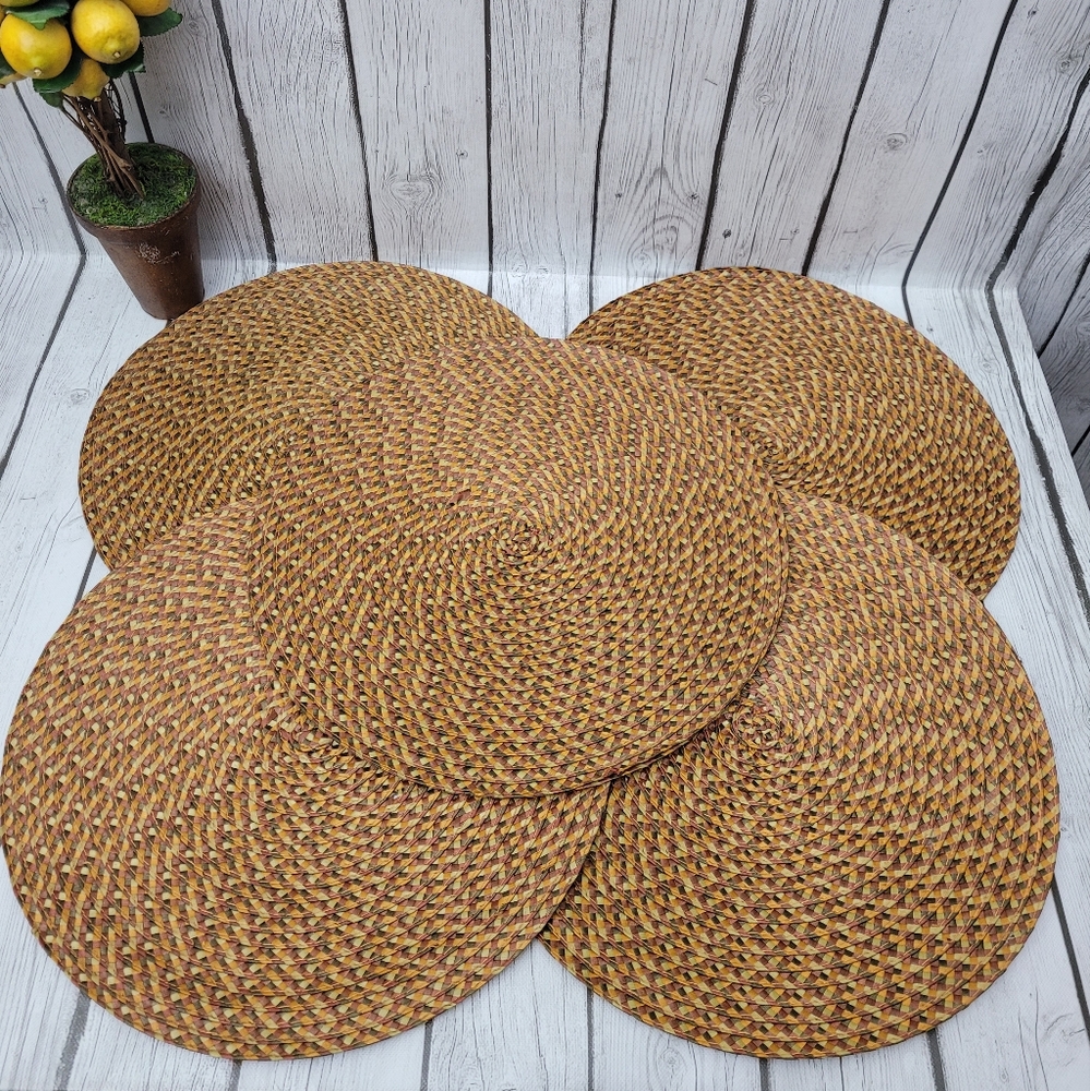 5pcs Benson Mills Multi Color Round Placemat, SunSet